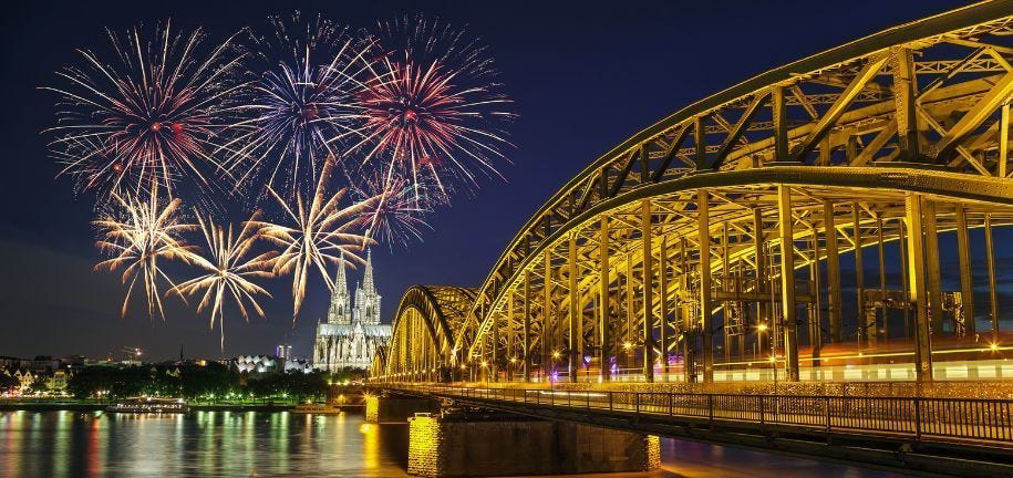Neujahrsfeuerwerk in Köln