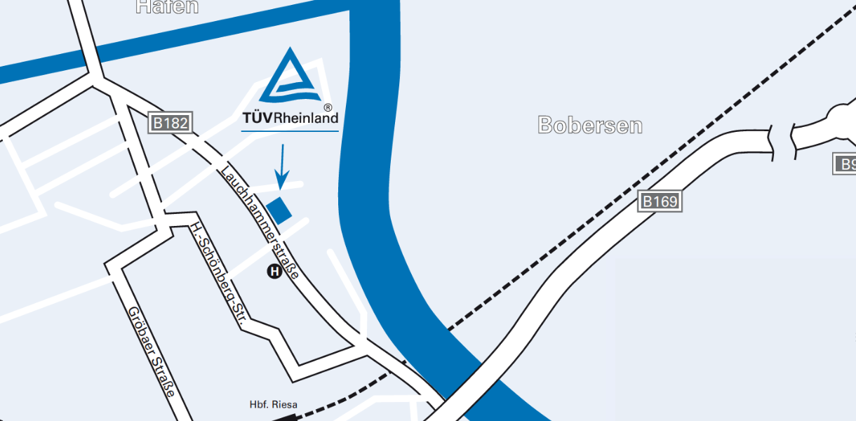 Anfahrt T&Uuml;V Rheinland Akademie Riesa