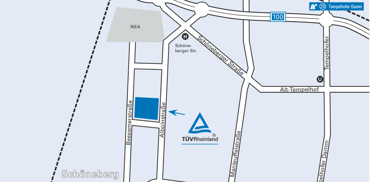 Anfahrt Weiterbildungen und Umschulungen Berlin-Sch&ouml;neberg