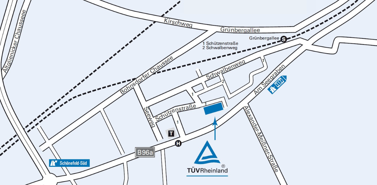 Anfahrtsskizze zum Standort Berlin-Sch&ouml;nefeld