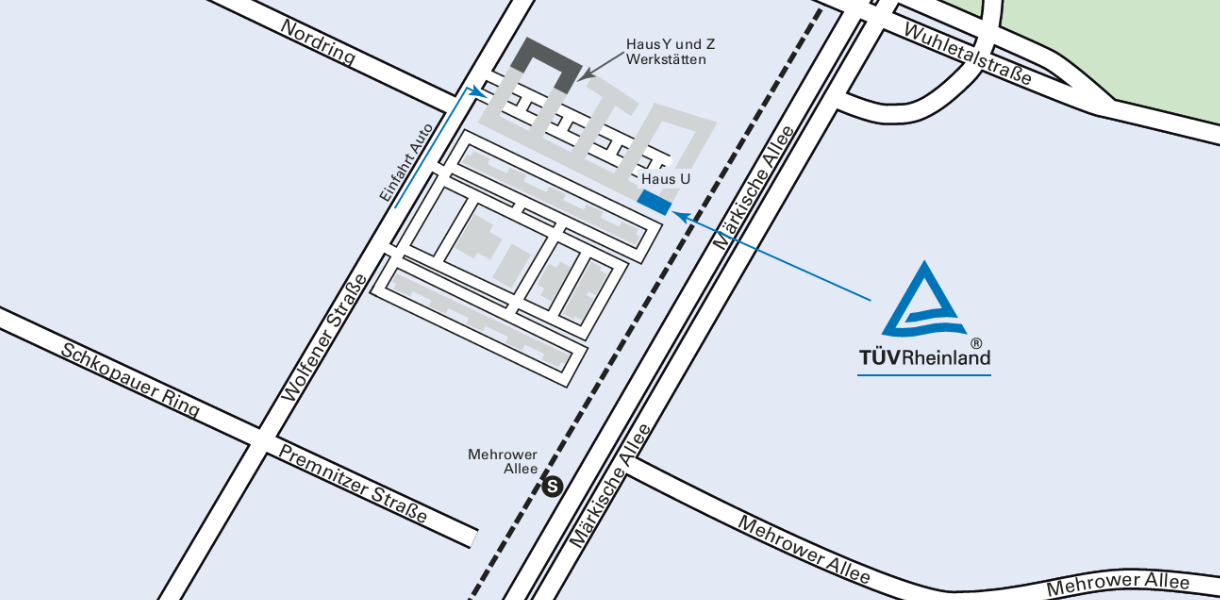Anfahrtsskzizze zum Trainingscenter Berlin-Marzahn