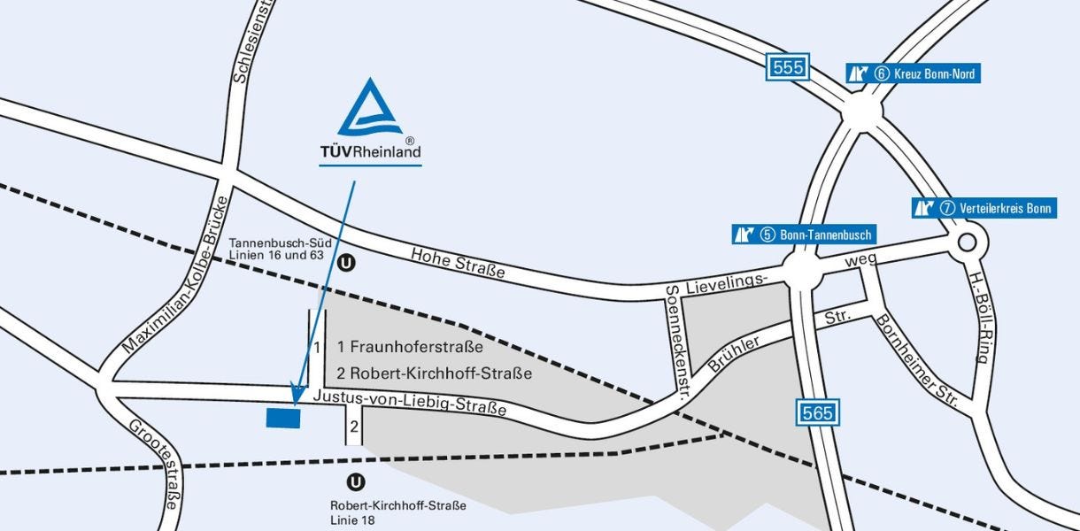 Anfahrt Weiterbildungen und Umschulungen Bonn