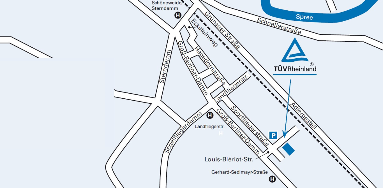 Anfahrtsskzizze zum Trainingscenter Berlin-Johannisthal