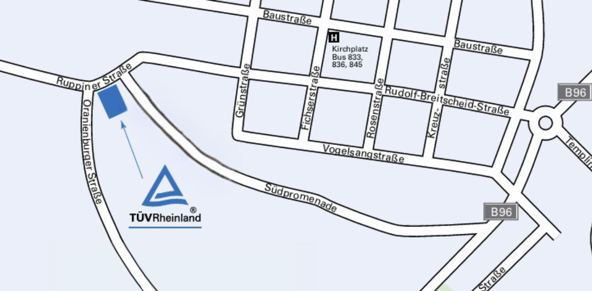 Anfahrt T&Uuml;V Rheinland Akademie in Gransee