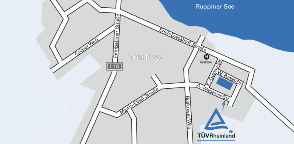 Anfahrt T&Uuml;V Rheinland Akademie in Neuruppin