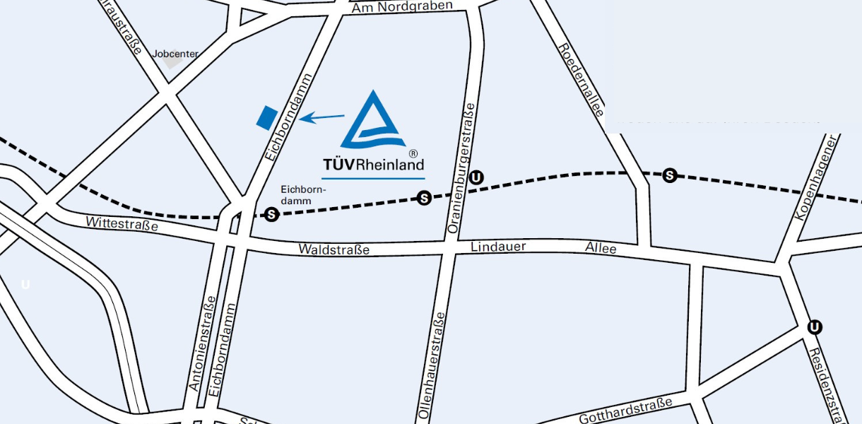 Anfahrtsskzizze zum Trainingscenter Berlin-Reinickendorf