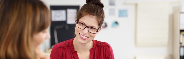 Frau beim Jobcoaching Frau beim Jobcoaching