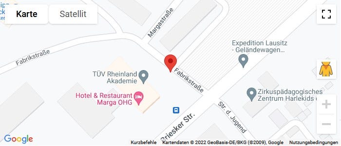 Der Standort Senftenberg auf einer Google Maps Karte 