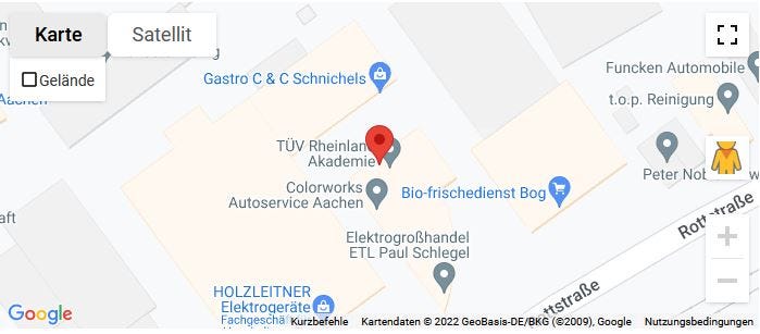 Anfahrtsplan Weiterbildungen und Umschulungen in Aachen