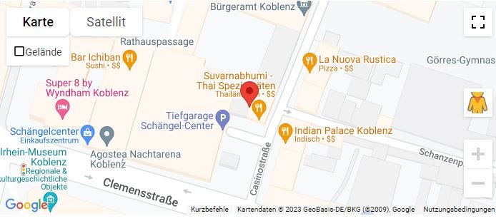 Anfahrtsplan für Weiterbildungen und Umschulungen in Koblenz